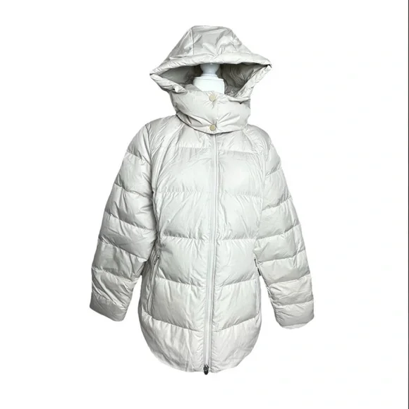 Athleta Women's Puffer Jacket in Cream/ tan - Picture 4 of 9